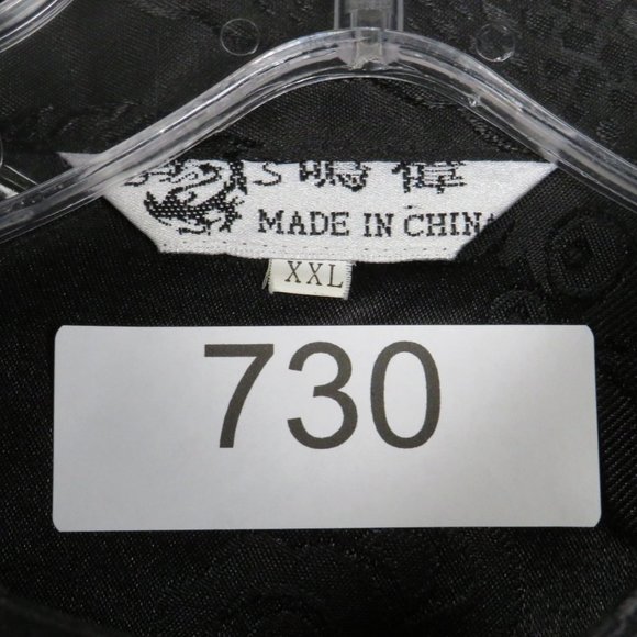 Black Dragon* Women's Short Sleeve Curved Hem Asian Button Down Blouse~ Size XXL - Picture 7 of 11